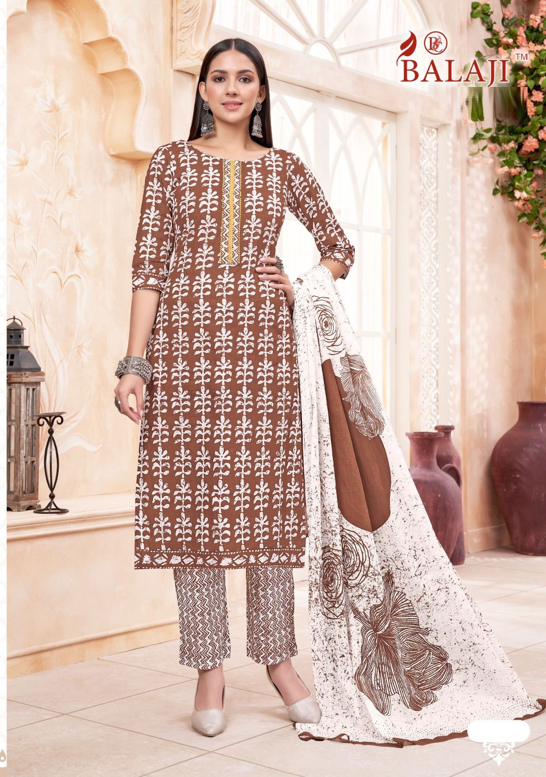 Balaji Battik Art Work Vol 3 Printed Cotton Dress Material Catalog